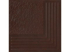 Ступень угловая клинкерная плитка Каир 4У коричневый  29,8х29,8