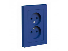 Розетка двойная 2К Systeme Electric AtlasDesign 16A 250V аквамарин ATN001120