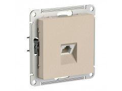 Розетка компьютерная RJ45 Systeme Schneider AtlasDesign кат. 5Е песочный ATN001283