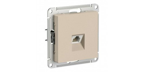 Розетка компьютерная RJ45 Systeme Schneider AtlasDesign кат. 5Е песочный ATN001283